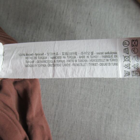 Zara Woman Capri Pants Size Small Rust Brown Twill Lyocell Slacks Rustic Hipster - Picture 7 of 8